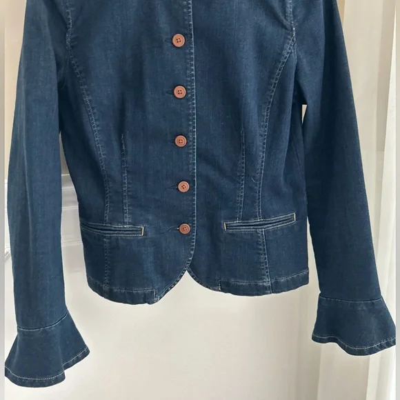 Lauren Ralph Lauren size 6 Peplum Denim Jacket - Picture 7 of 16